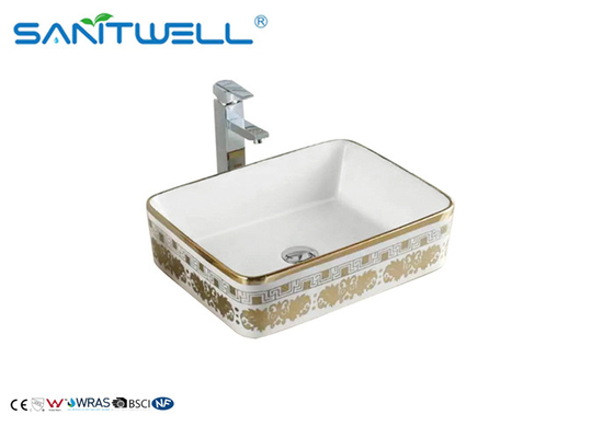 Elegant Wall Mounted Ceramic Art Basin Special Design For Cabinet AB8025H