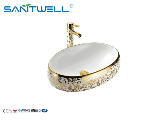 Top Mounting Ceramic Art Basin Wash Hand Sink AB8252 595×420×155mm
