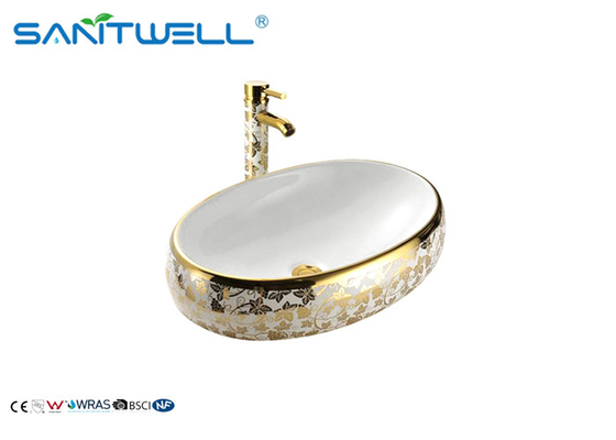 Top Mounting Ceramic Art Basin Wash Hand Sink AB8252 595×420×155mm