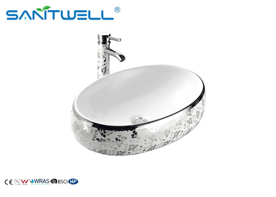 Counter Top Ceramic Art Basin Oval Shape AB8252F Bathroom Mounting Hardware