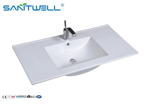 White Ceramic Bathroom Basins / Table Top Sink AB8003-90 800×460×180mm