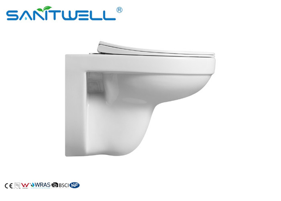 Professional White Water Saving Wall Mounted WC Ceramic European Wall Hung Toilet