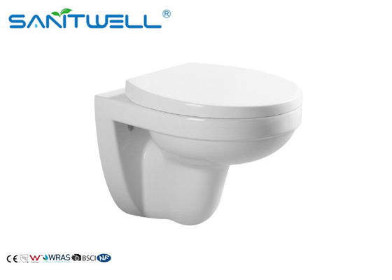 Elongated P Trap Sanitary Wall Mounted WC / Bowl Hanging Toilet 24.5 KGS