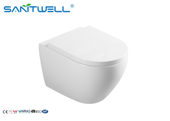 Nano Glaze Dual Flush Wall Mounted WC One Piece Concealed Cistern White Color