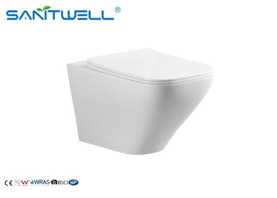 P Trap One Piece Wall Mounted WC Gravity Flushing Ceramic Material