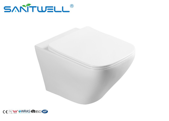 P Trap One Piece Wall Mounted WC Gravity Flushing Ceramic Material
