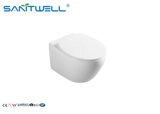 Modern Style Water Saving Toilets / Bathroom Round Wall Hung Toilet