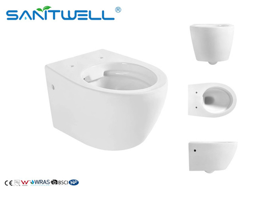 Modern Style Water Saving Toilets / Bathroom Round Wall Hung Toilet