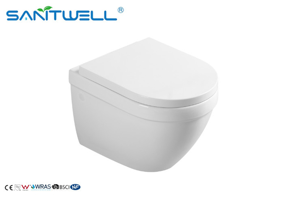 Anti Leakage Wall Flush Toilet / Wall Hanging Toilet With Water Saving Water Tank