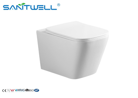 Small Bathroom Wall Outlet Toilet / Wall Hanging Wc Integrated Structure