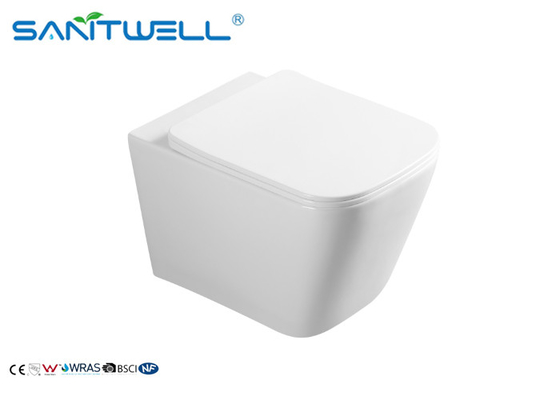 Small Bathroom Wall Outlet Toilet / Wall Hanging Wc Integrated Structure