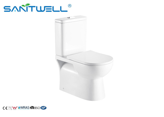 White High Efficiency Ceramic 2 Piece Toilet Water Closet For Bathroom