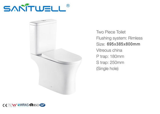 Sanitary Ware Ceramic Wc Toilet Washdown S Trap P Trap Two Piece Floor Standing