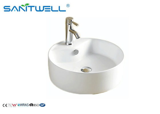 Round Circle Deep Ceramic Wash Basin Ceramic Art Basin Above Counter