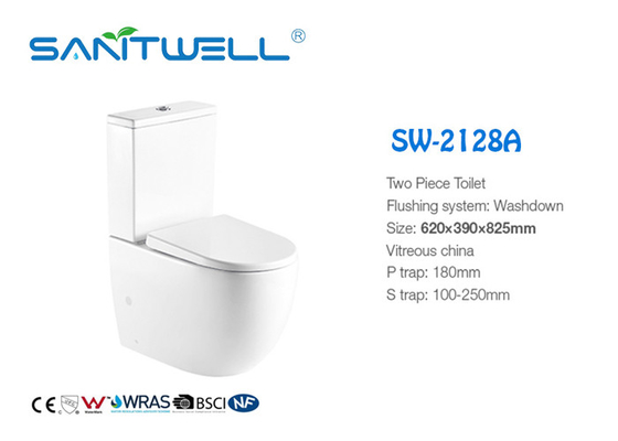 Sanitary Ware Bathroom Close Coupled Toilet Modern Ceramic Toilet White Color