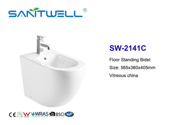 Chemical Resistant Durable Floor Standing Bidet Nano Glazing 565 * 360 * 405mm