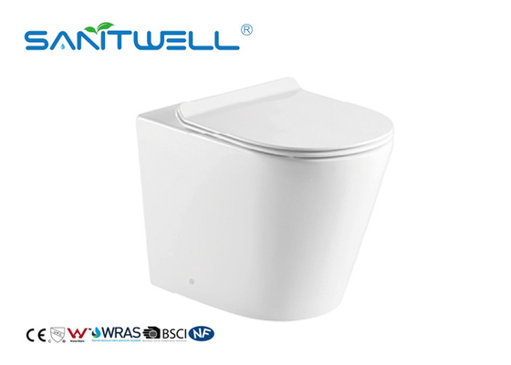 Bathroom Floor Free Standing Toilet Smooth Sewage For Hotel / Home Easy To Clean