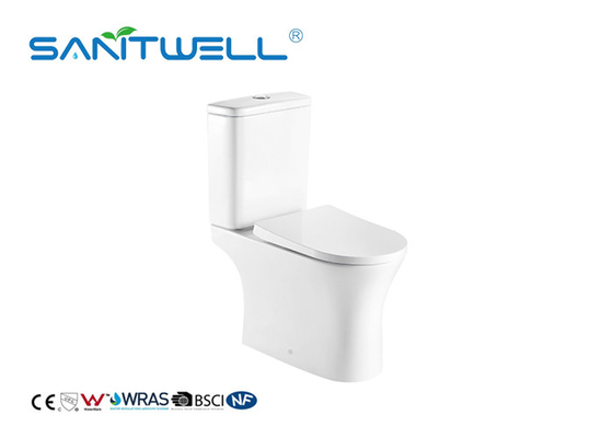 Chaozhou Fashionable Rimless Close Coupled Wc Toilet Floor Standing Washdown Flushing