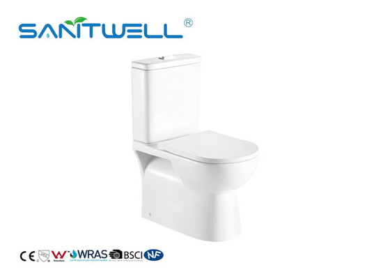 Comfortable Sanitary Ware Two Piece Wc Toilet White Ceramic Floor Standing