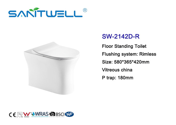 Floor Standing Toilet One Piece WC Dual Flush Water Saving 580 * 365 * 420mm