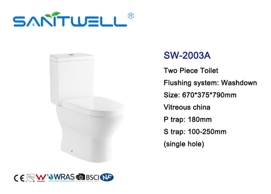 SW-2003A Ceramic Floor Standing Toilet Rimless Washdown Dual Flush System