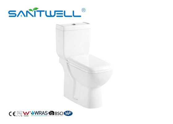 White Color Close Coupled Water Efficient Toilets Ceramic Material 650 * 375 * 820mm