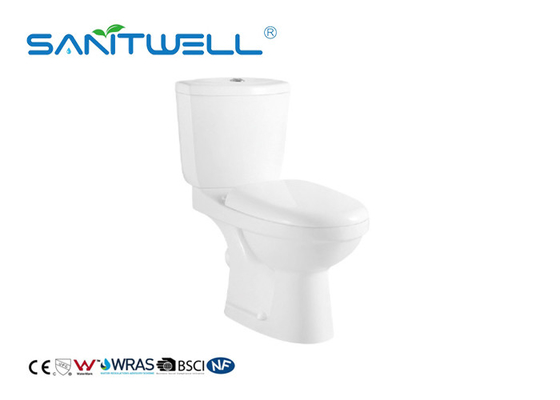Modern 2 Piece Toilet Close Coupled Pipe Glazed With Washdown Flushing System