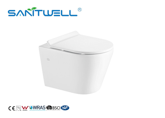 Self Clean Wall Mounted WC Ceramic Material Various Colors 480 * 370 * 360mm