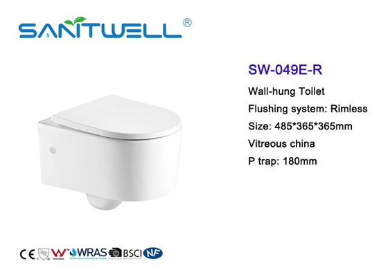 Sewage Smooth Wall Mounted WC Single Piece With Rimless Flushing System