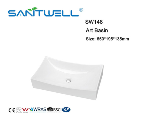 Beautiful Glaze Ceramic Countertop Basin / Bathroom Ceramic Basin Modern Design