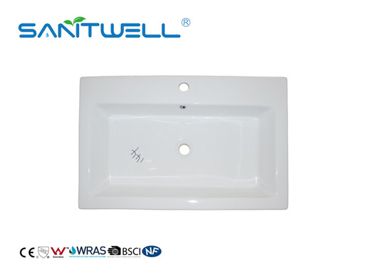 Counter Top Rectangular Shape Ceramic Art Basin For Bathroom Hand Cleaning