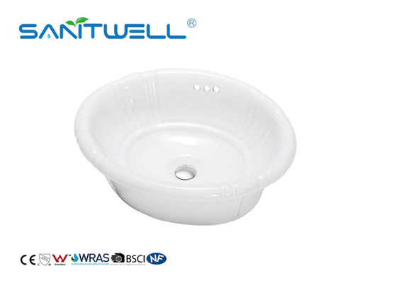 Counter Top Ceramic Art Basin Porcelain Bathroom Basin 480 * 385 * 170mm