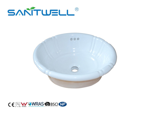 Counter Top Ceramic Art Basin Porcelain Bathroom Basin 480 * 385 * 170mm