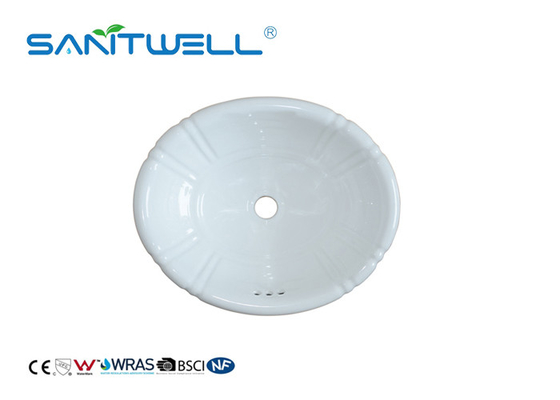 Counter Top Ceramic Art Basin Porcelain Bathroom Basin 480 * 385 * 170mm