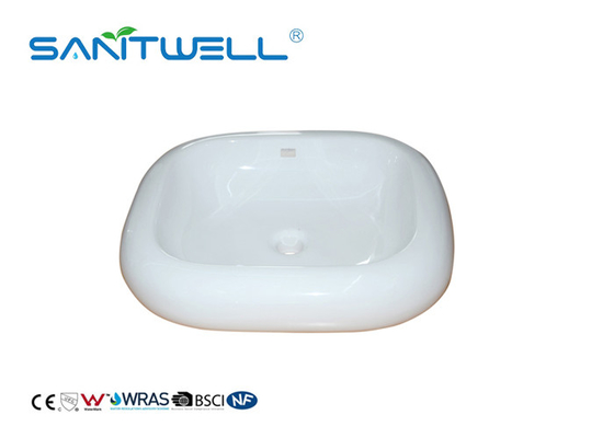 Easy Installation Art Wash Basin Sanitary Ware Basin Non Porous Glossy For Bathroom