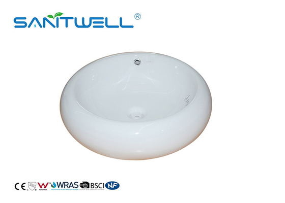 Hand Washing Bathroom Ceramic Basin Face Wash Basin With Solid Surface OEM
