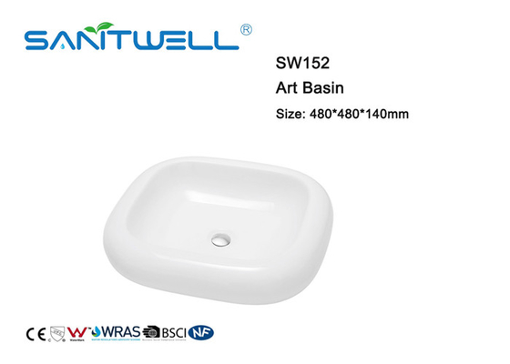 Bathroom Hand Cleaning Counter Wash Basin Art Basin Sink With Overflow ISO9001
