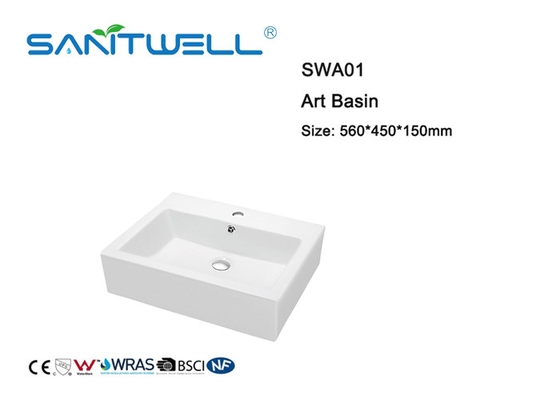 Standard Size Ceramic Wash Basin Toilet Wash Basin Over Counter Top Sink