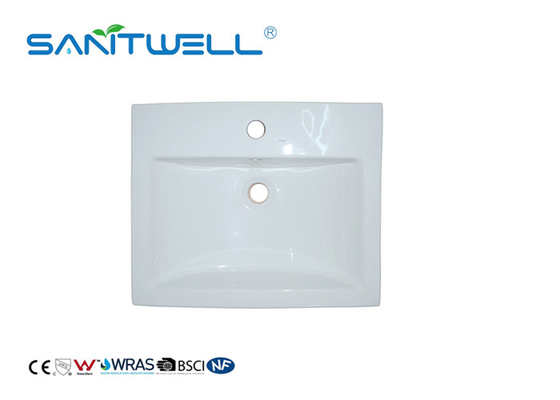 Fashionable Glazed Hand Wash Ceramic Art Basin For Bathroom Furniture White Color
