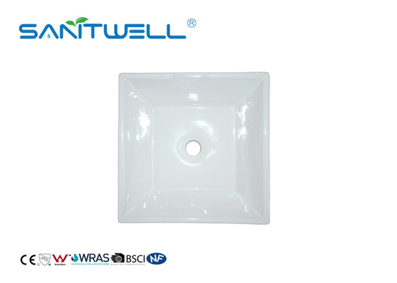 Rectangular Shape Sanitary Ware Basin Ceramic Wash Art Basin For Self Cleaning