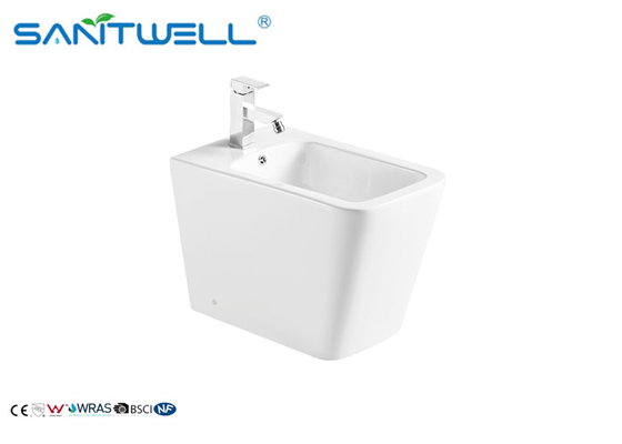 Ceramic Floor Mounted Bidet Elongated Bowl Type Self Cleaning Glaze Style