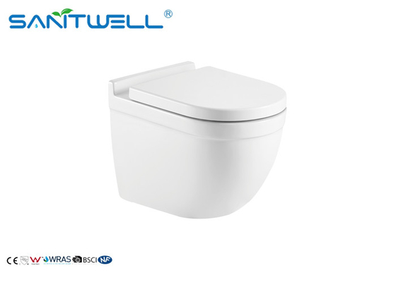 Fashionable Rimless Wall Hung Toilet European Style For Bathroom 520 * 360 * 410mm