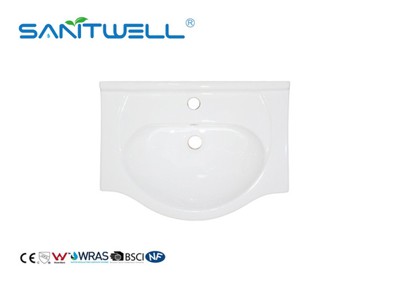 Self Cleaning Glaze Ceramic Art Basin For Hotel Toilet 750 * 510 * 220mm ISO9001