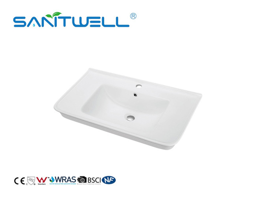 Beautiful Appearance Counter Top Wash Basin Ceramic Material 820 * 465 * 200mm