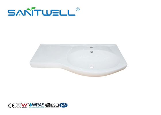 White Rectangular Shape Counter Top Wash Basin Bathroom Wash Basin For Hand Clean