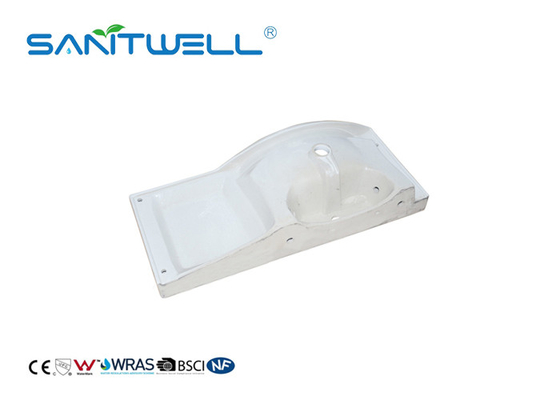 White Rectangular Shape Counter Top Wash Basin Bathroom Wash Basin For Hand Clean