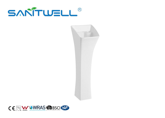 Popular Models Self Cleaning Glaze Ceramic Hand Wash Basin With Pedestal For Bathroom