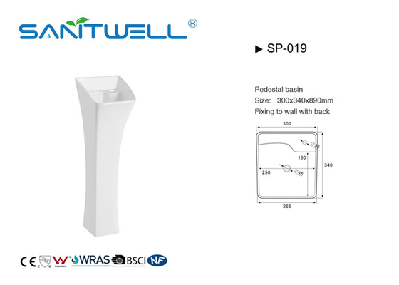 Popular Models Self Cleaning Glaze Ceramic Hand Wash Basin With Pedestal For Bathroom