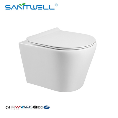 Popular Models Chaozhou CE Sanitary Ware Ceramic Rimless Wall Hung WC Toilet
