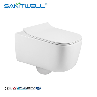 Popular Models Gravity Flushing One Piece Ceramic Rimless Wall Mounted WC